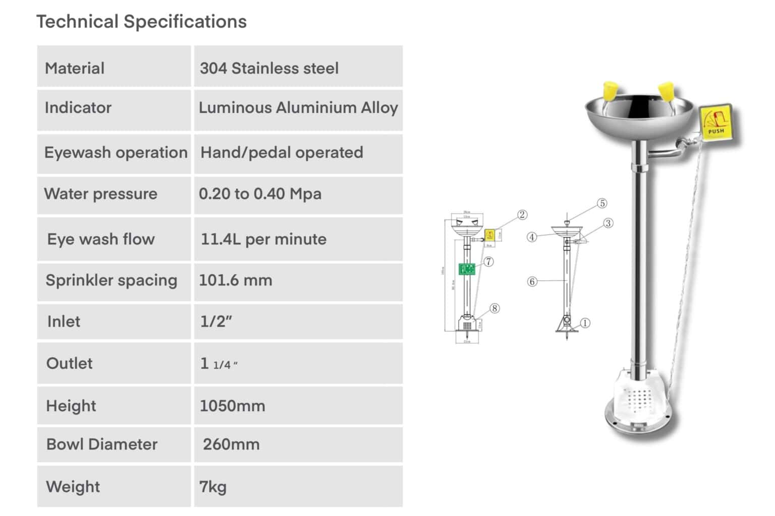 Eyewash Stations With Enclosure Laboratory Eyewash Stations & Emergency ...